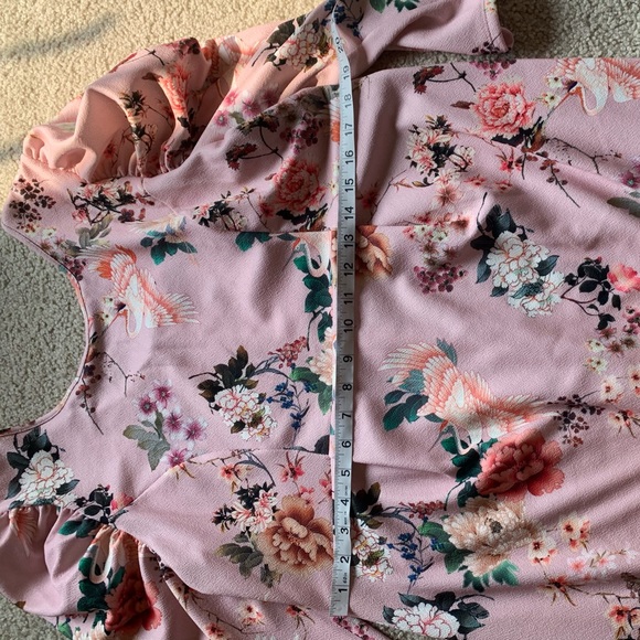 ASOS Floral Print Midi Dress with Puff Sleeves - Picture 14 of 16